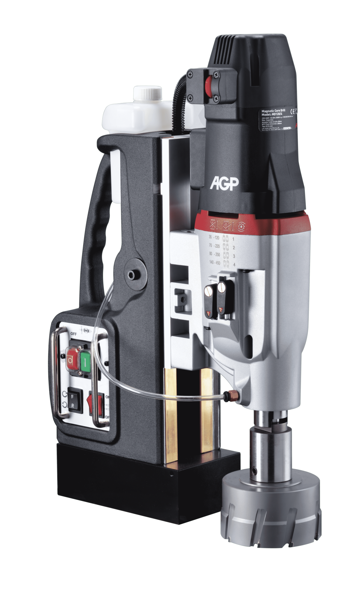 2 Mașină de găurit și filetat magnetic 4 viteze MD120/4 — instrument profesional AGP | Master AGP