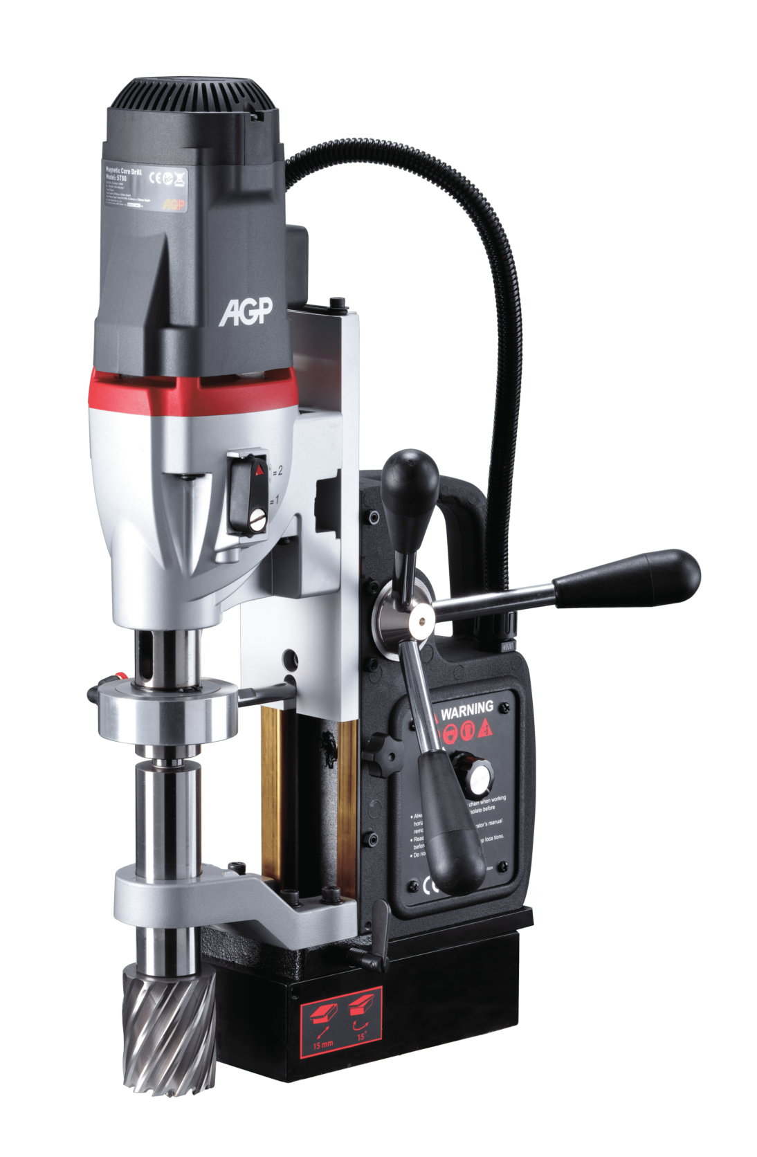3 Mașină magnetică 2 viteze MT2 găurit și filetat bază pivotantă ST50 — instrument profesional AGP | Master AGP